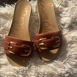 Sam Edelman Women's Brown Slide Sandals